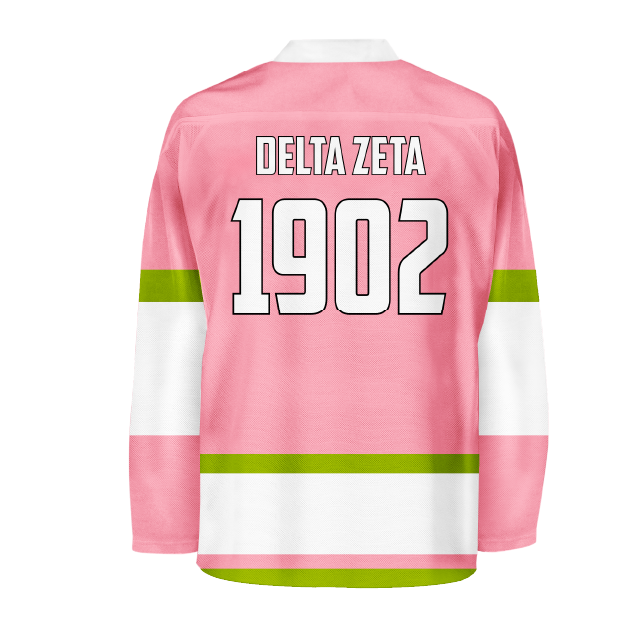 Delta Zeta Pink Hockey Jersey