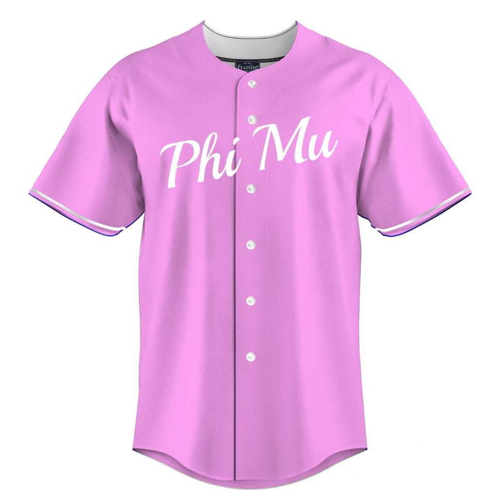 Pi Mu Phi Jersey Two Tone All Over Print Baseball Jersey for Men